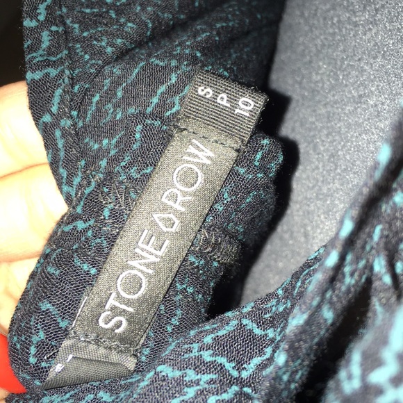 Stone Row Black / Teal Halter Dress - Picture 4 of 6